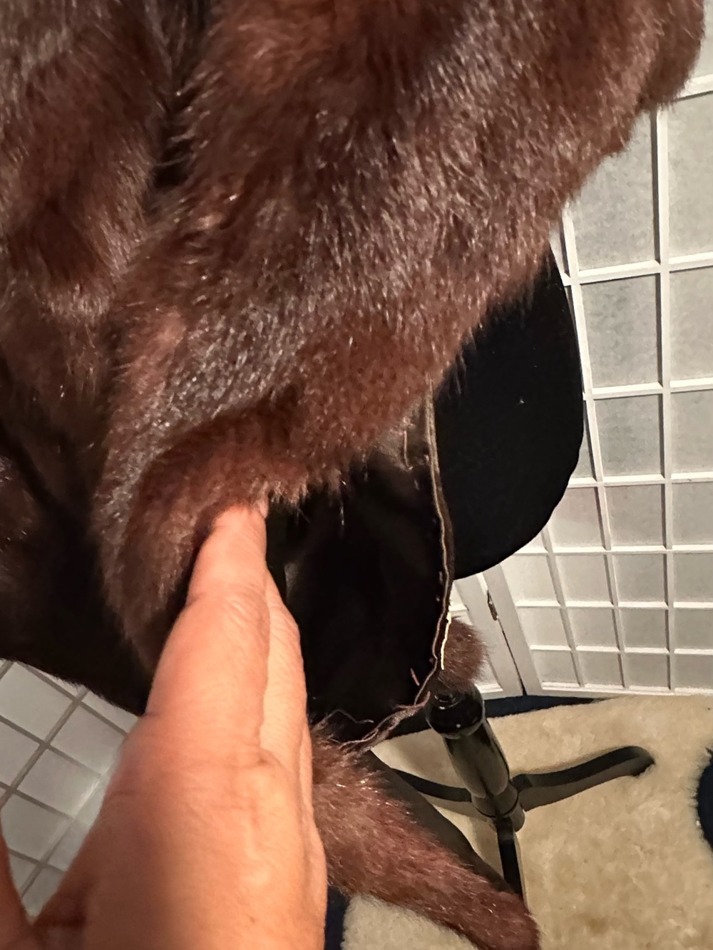 Brown Fur Women's Coat - Luxe Genuine Fur Jacket - Picture 2 of 3